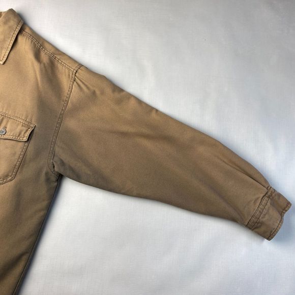 LEVI'S Flannel Fleece Lined WORK WEAR SHIRT! FADED BROWN Long Sleeve Sz XL - Picture 14 of 16